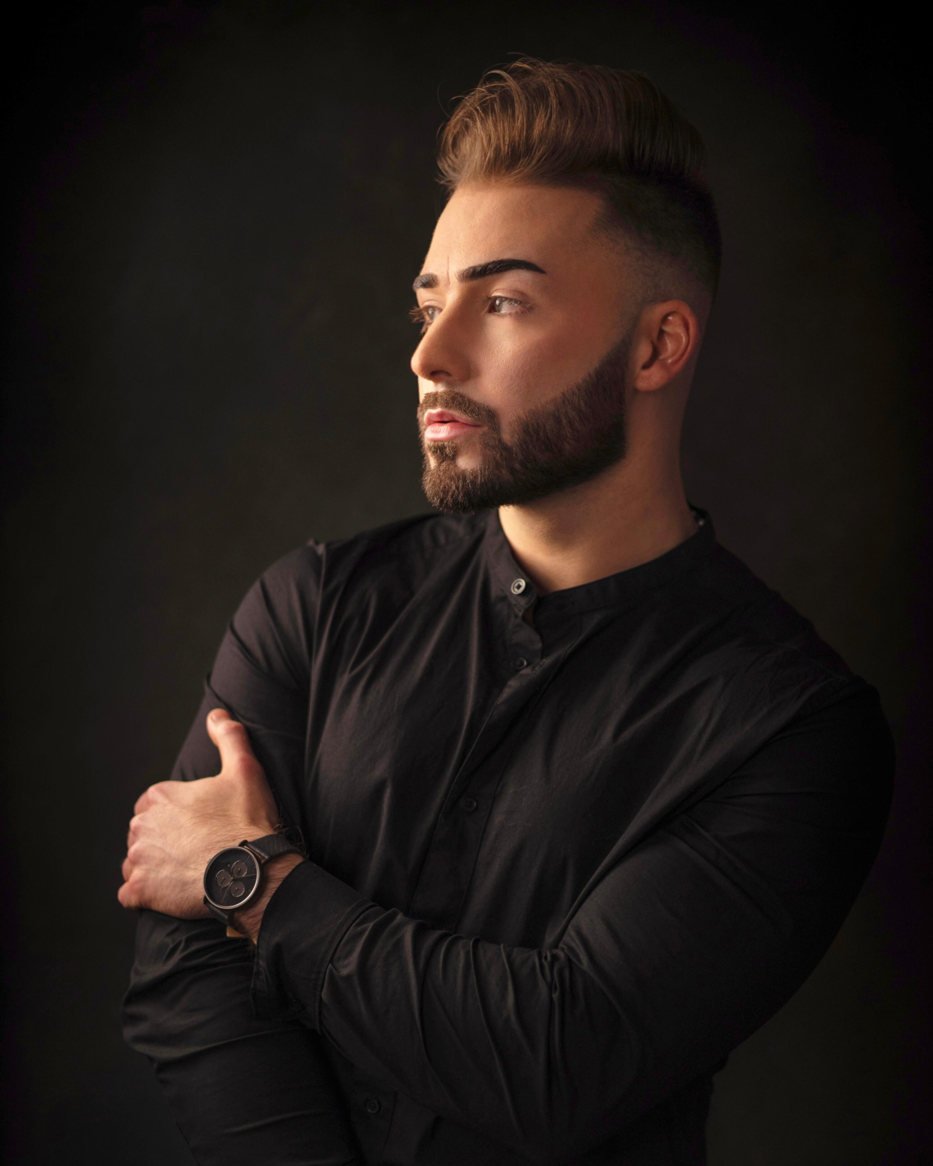 Alex Hazan male lifestyle model Ottawa Toronto side profile